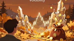 Strategist analyzing a holographic landscape of golden peaks for the September 2026 Guide Autumn Progressive Slot